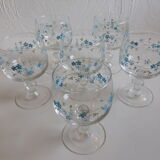 6 Verres myosotis