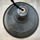 Dark grey enamelled hanging lamp