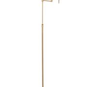 Brass pivoting arm floor lamp Holtkoetter Germany 1980s