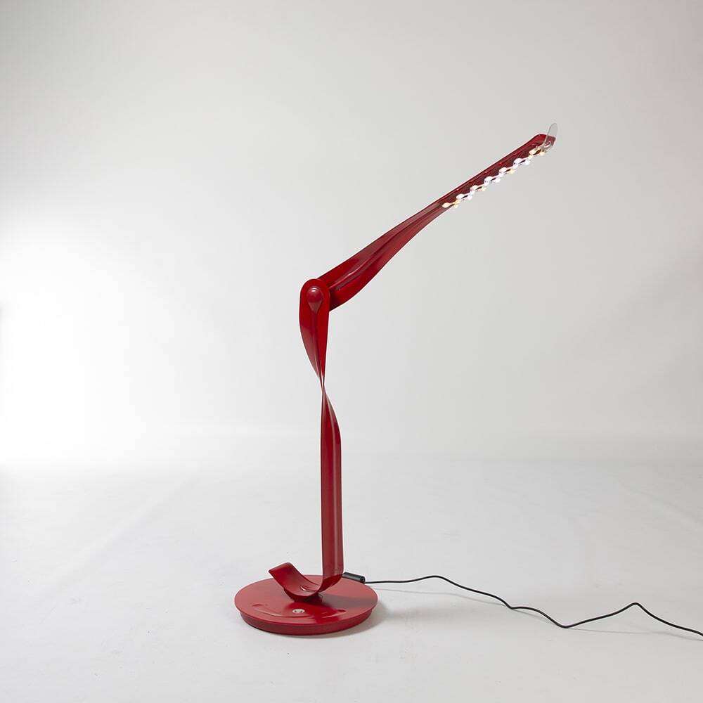 Red Herman Miller Original Yves Behars Swivel Leaf Lamp