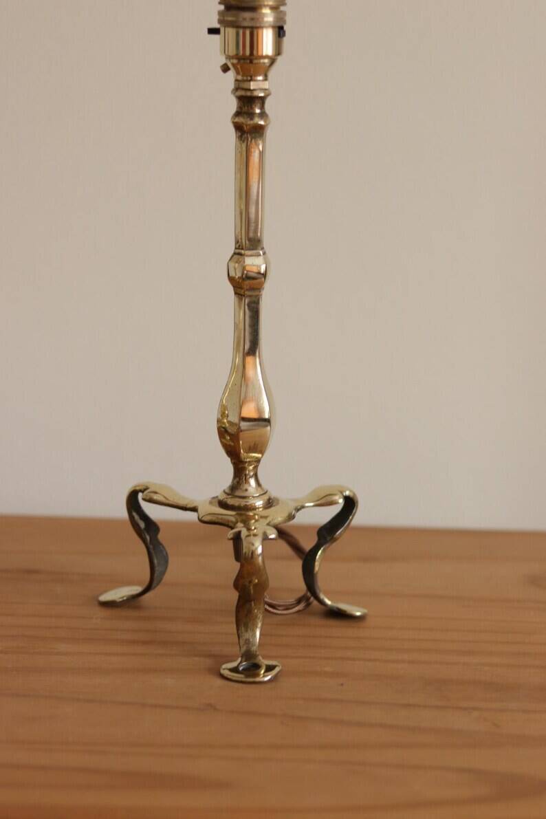 Pair Of Victorian Antique Brass Pullman Railway Carriage Table Lamps