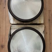 Pair of large Thorn Europhane vintage holophane wall lights (1990)