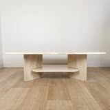 Travertine coffee table