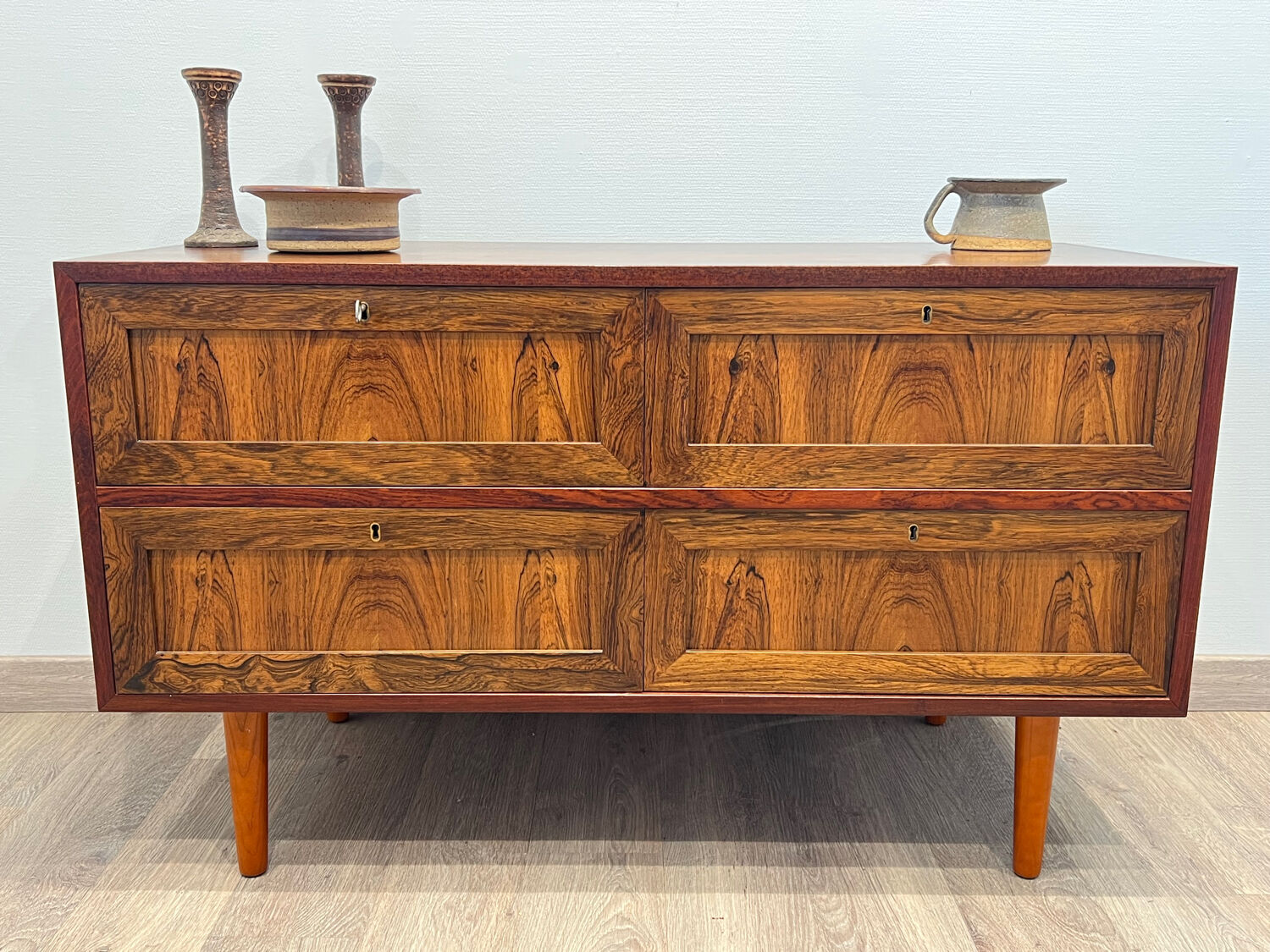 Low Scandinavian cabinet in Rio rosewood