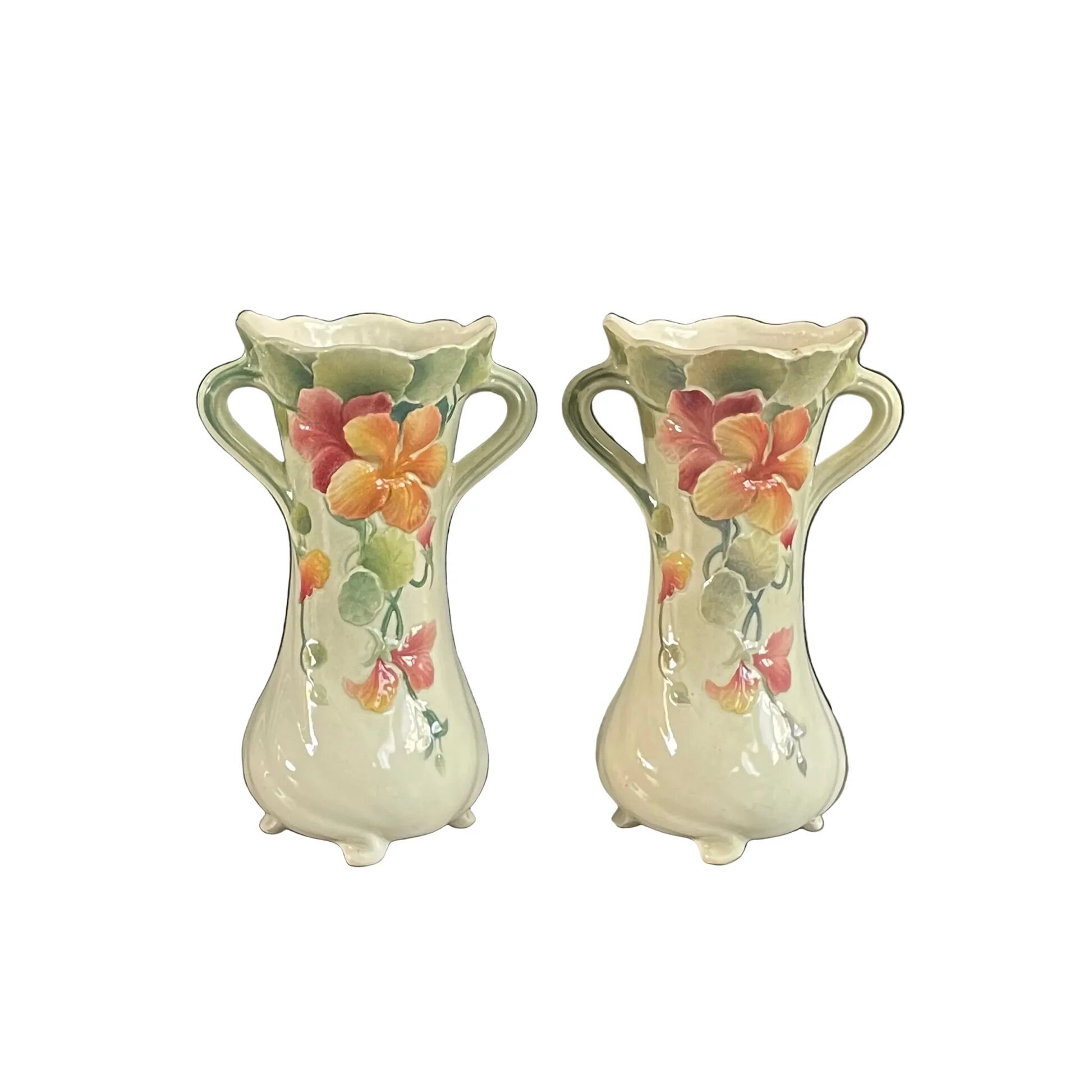 Paire de vases en barbotine St Clément - Réf 1115