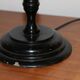 Pied de lampe bois noir avec abat-jour