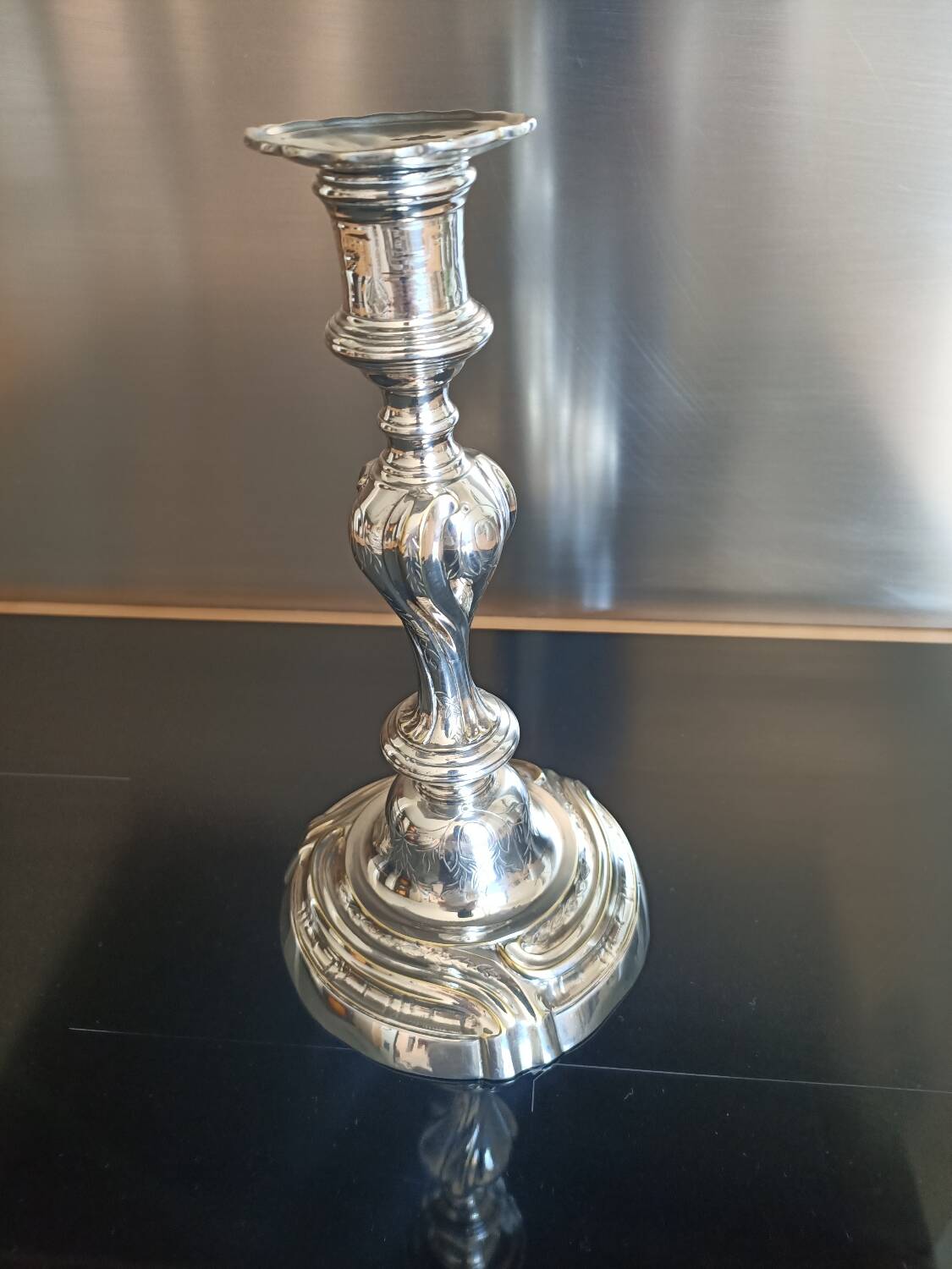 Louis XVIIIth century silver candlestick