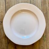 Pink vintage round dish from the digoin manufacture