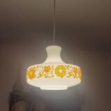 70's opaline pendant light