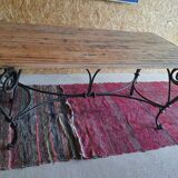 Table bois et fer forgé