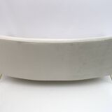 Gigi Radice Mid-Century Modern Italian Velvet Curved Sofa for Minotti, 1950