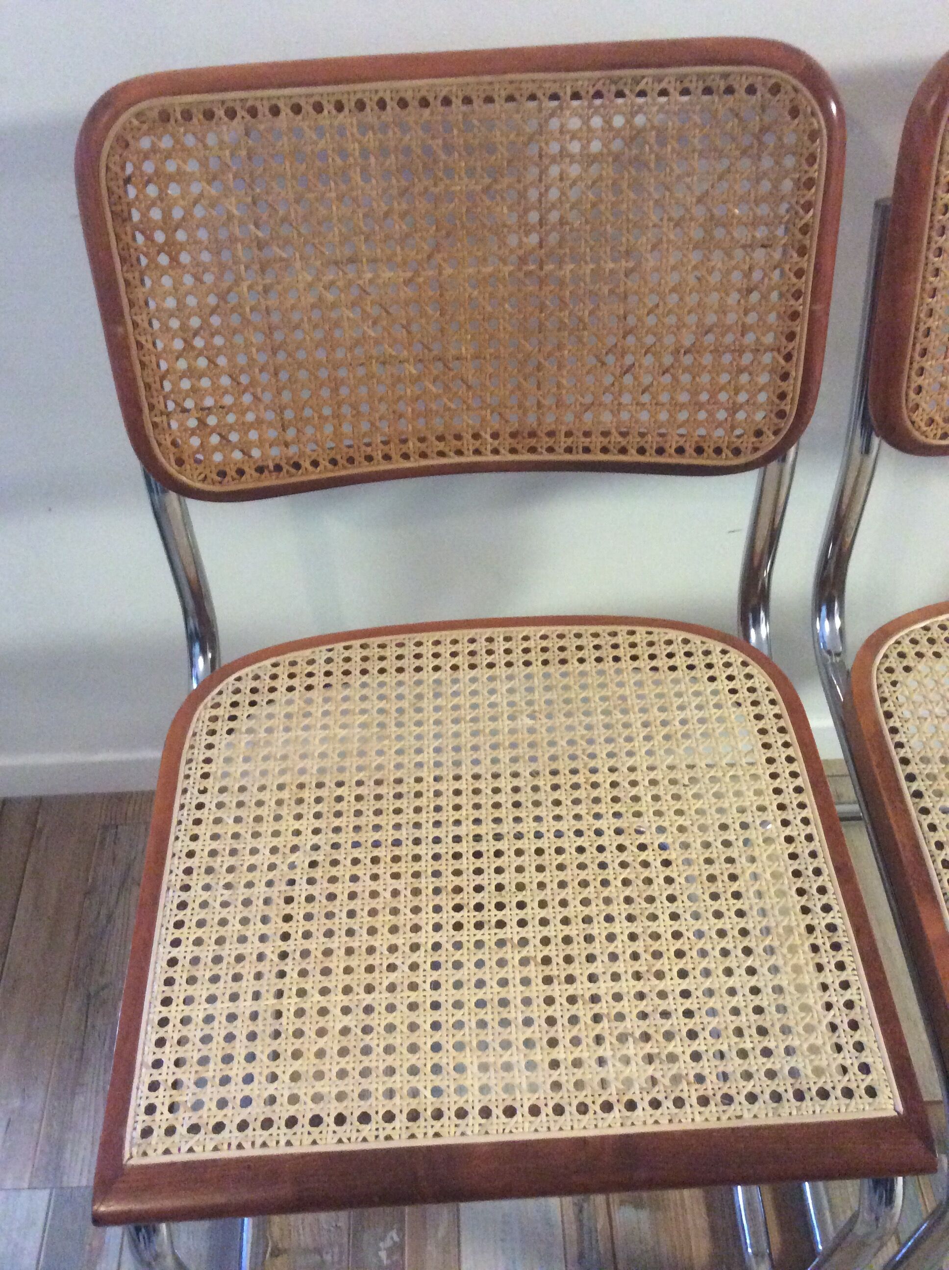 Pair of chairs Marcel Breuer Cesca B32