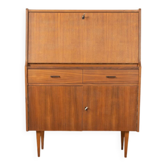 Secrétaire en placage de noyer, années 1950
