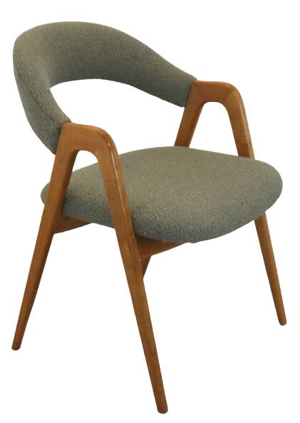 vintage WK Möbel style fauteuil / stoel 'Wildflecken' nieuwe bouclé stof