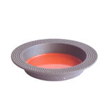 Red castiron enamelled vide poche bowl by Laurids Lonborg, Denmark 1960s