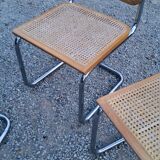 Set of 4 chairs cesca B32 Marcel Breuer Italian edition 1970