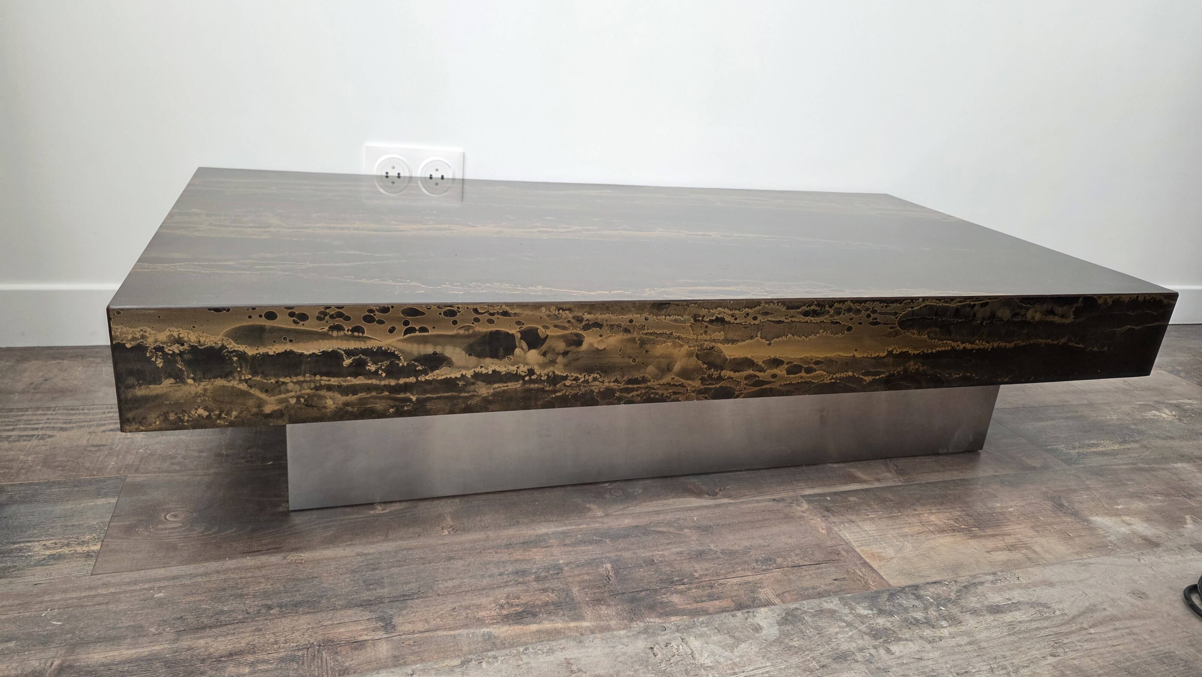 Coffee table by Guy Lefevre for Roche Bobois.