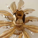 Lustre style vintage dore a pampilles