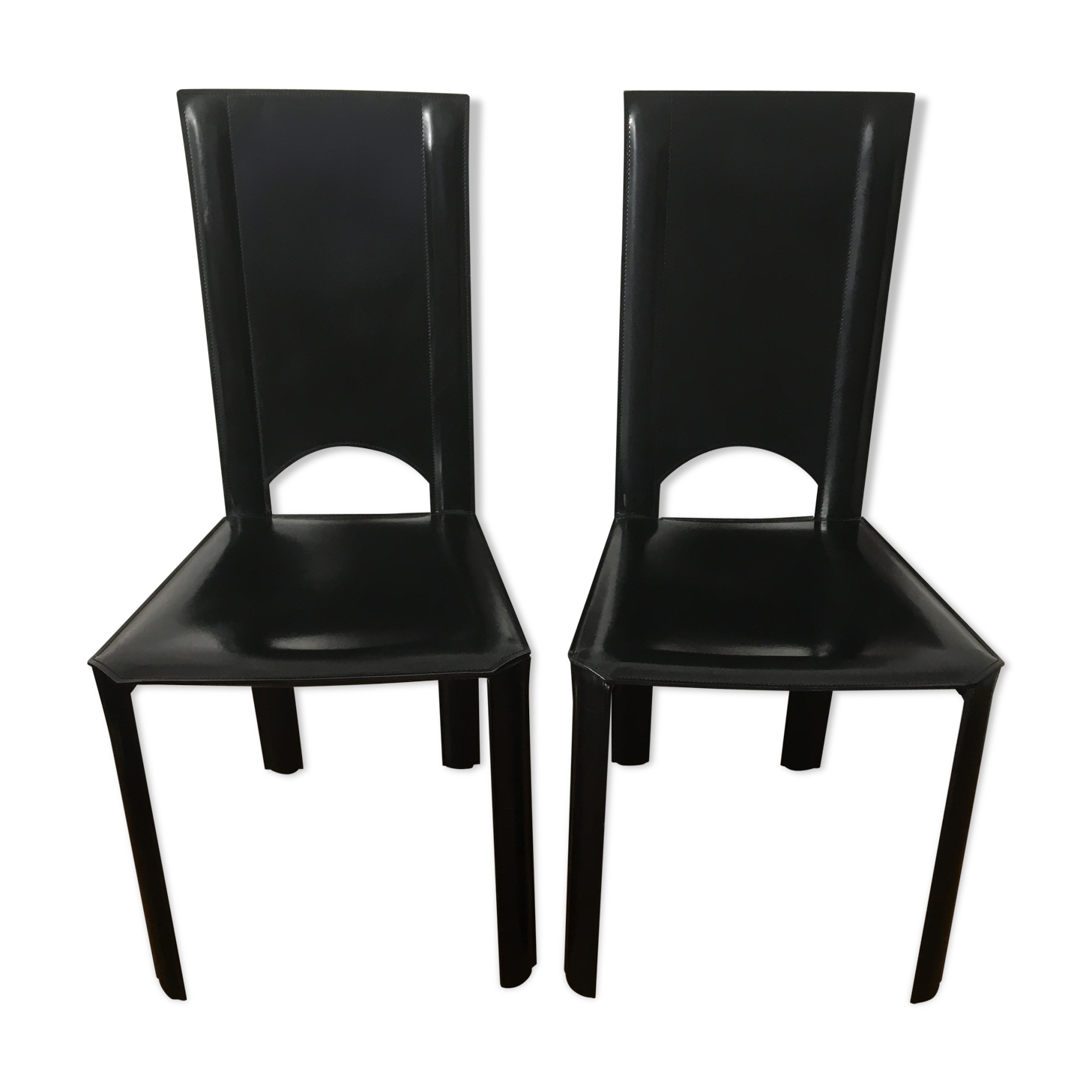 Pair of Couro of Brazil chairs
