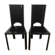 Paire de chaises de Couro of Brazil