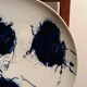 Large designer plate signed by Barbara Schroeder – 41 cm – Contemporary ceramic