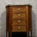 Commode de Dame de style louis XVI de forme demi-lune en acajou vers 1880