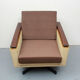 Fauteuil pivotant des années 1960 en mohair-velours