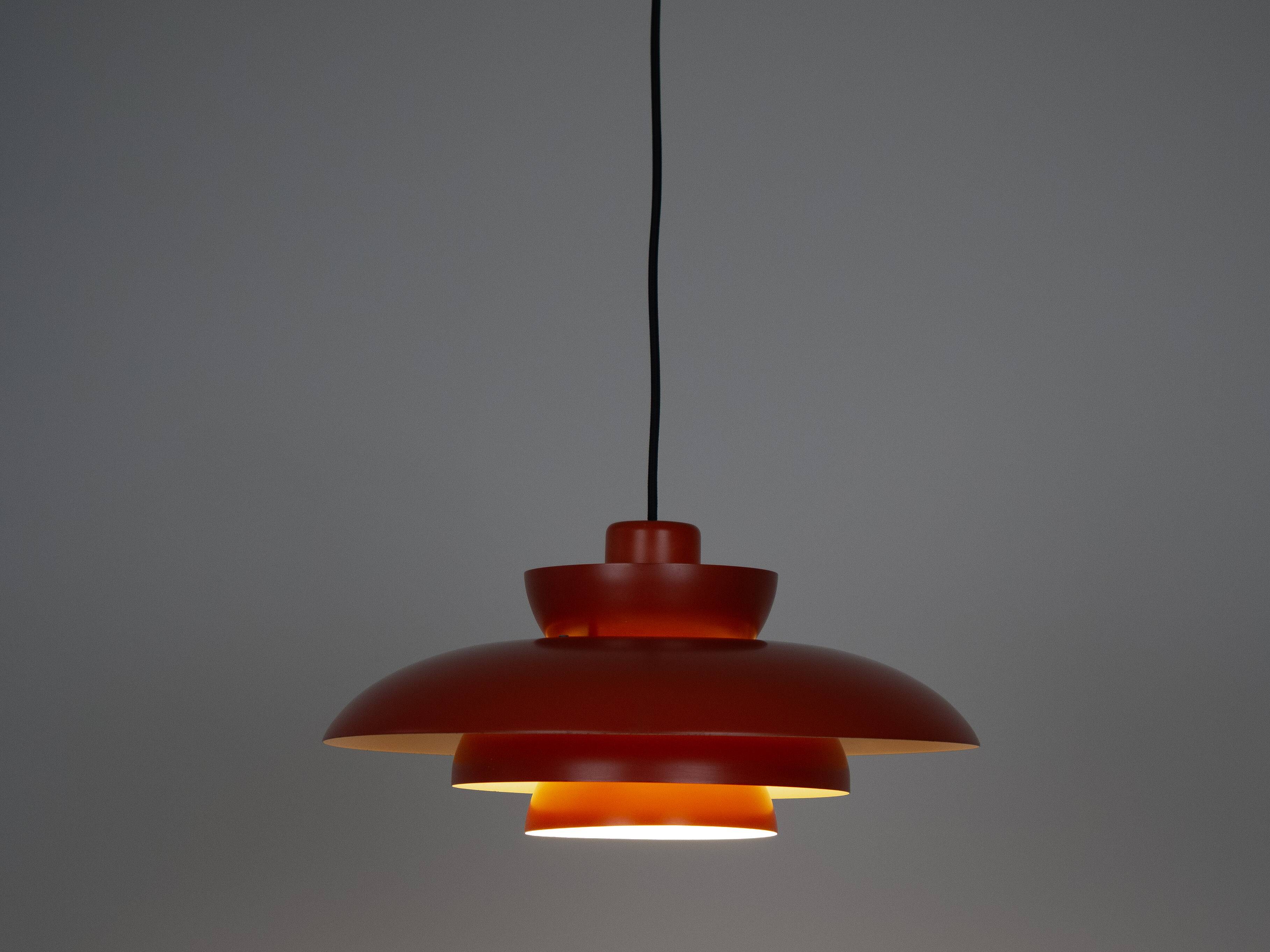 Danish vintage pendant lamp Penta by Jo Hammerborg, Fog og Morup, 1963