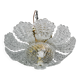 Charming transparent Murano glass leaf ceiling light or chandelier, 1970s