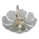Charming transparent Murano glass leaf ceiling light or chandelier, 1970s