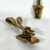 Lumi Milano, Mid-Century Modern pair of Italian brass sconces from 60s