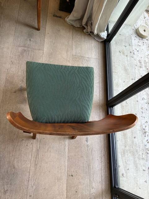 6 beech and teak chairs - Denmark 1940s