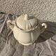 Digoin sarreguemines earthenware tea set consisting of 15 pieces antique cream