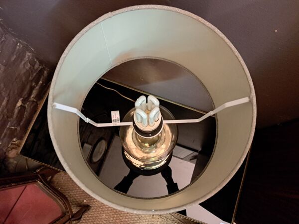 Lampe See Delmas en laiton et verre