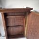 Old key box - Wooden key box with golden door and painted flowers