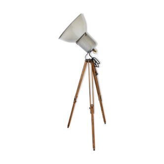 Industrial floor lamp on tripod