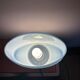 Lampe flore verre opaline Habitat 1990