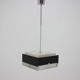 1970s Minimalist Black and Glass Pendant Light, Czechoslovakia