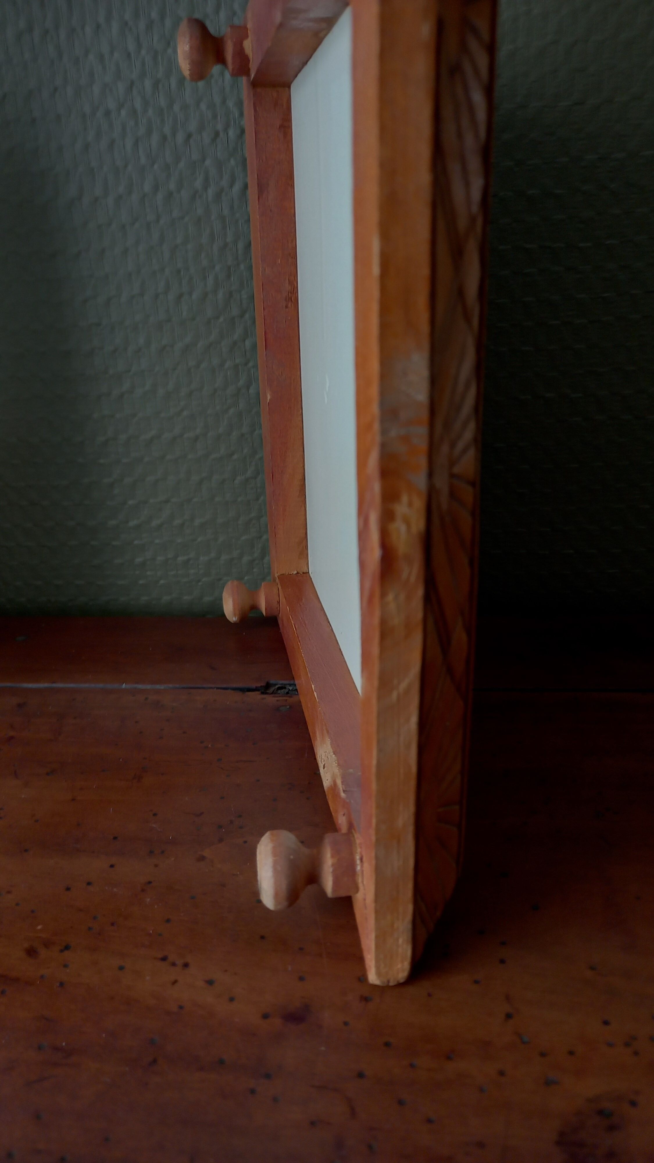 Faience tile trivia and Art Deco carved wooden tower