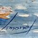 Old watercolor painting "Sailboat sailing" signed Simonet