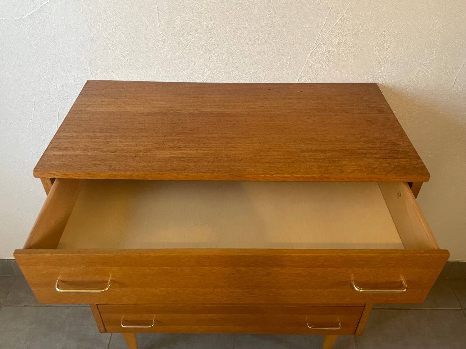 Vintage oak chest of drawers from the 1960s