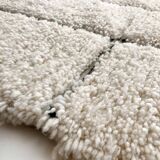 Moroccan Berber carpet blessed ouarain ecru with black patterns engraved 290x202cm