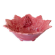 Vine leaf raspberry majolica centrepiece bowl