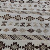 Tapis certifié à motifs berbère tissé mains