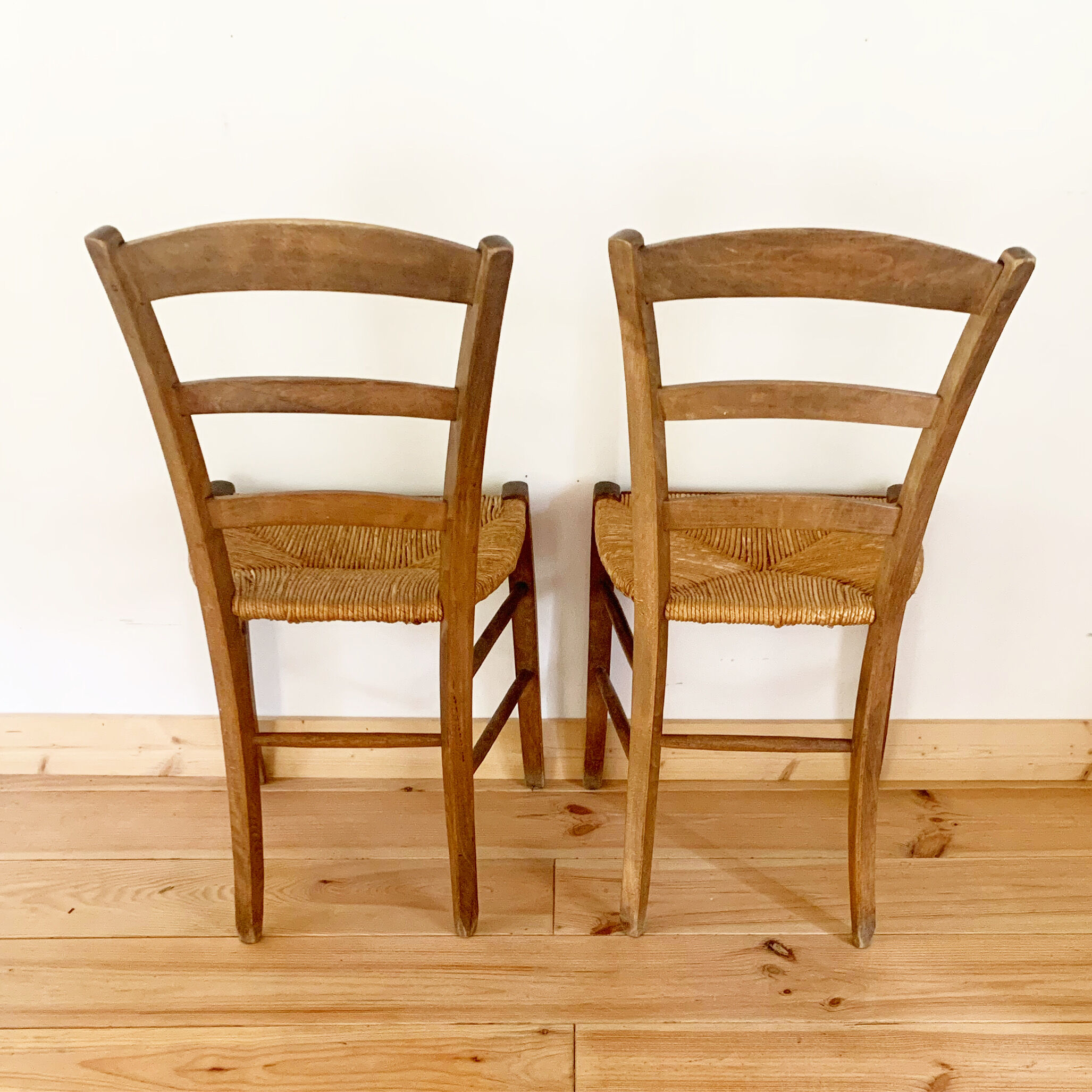 Lot de 6 chaises de ferme vintage