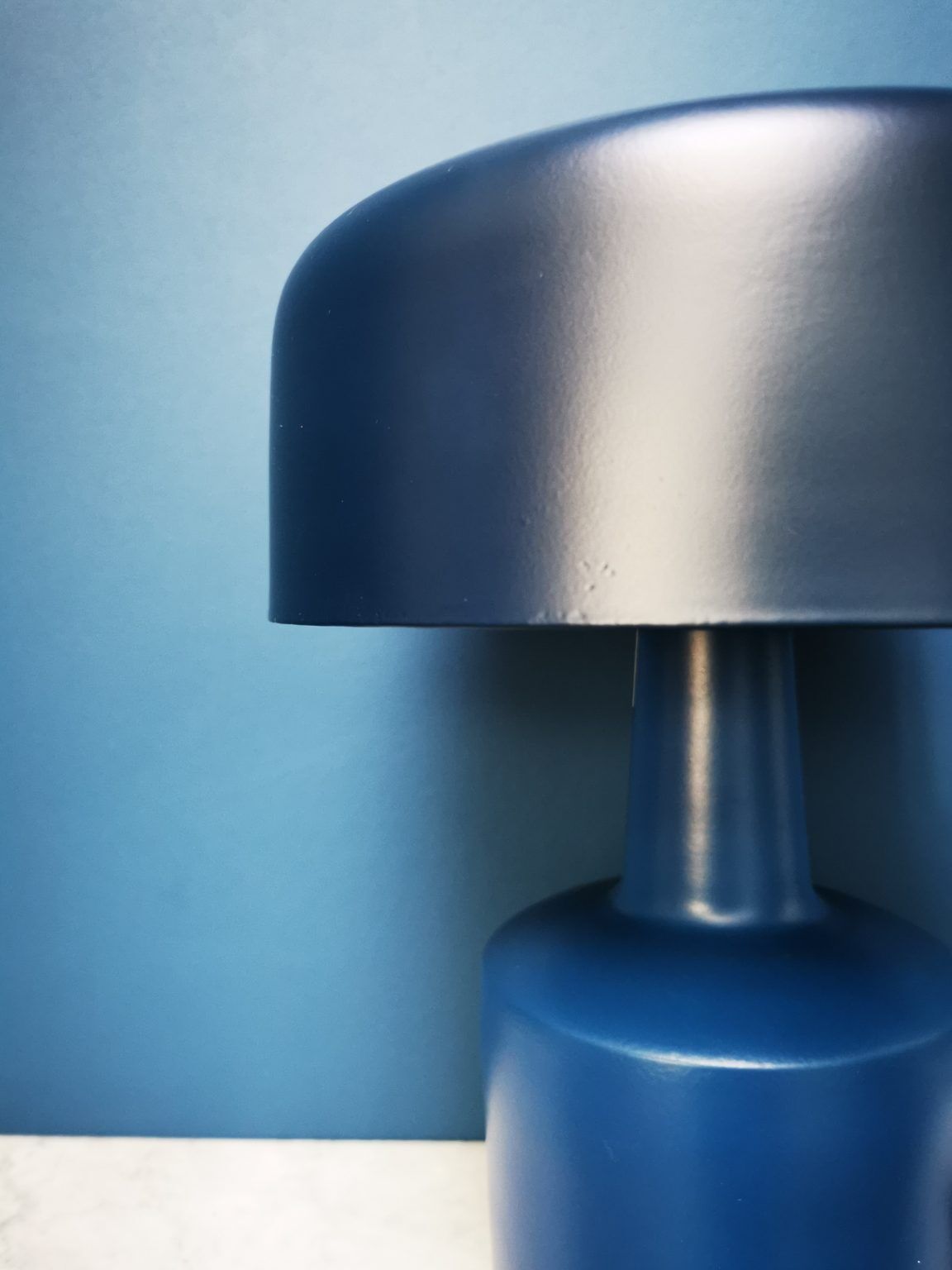 Blue metal lamp
