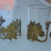 2 tasses/verre à thé art déco