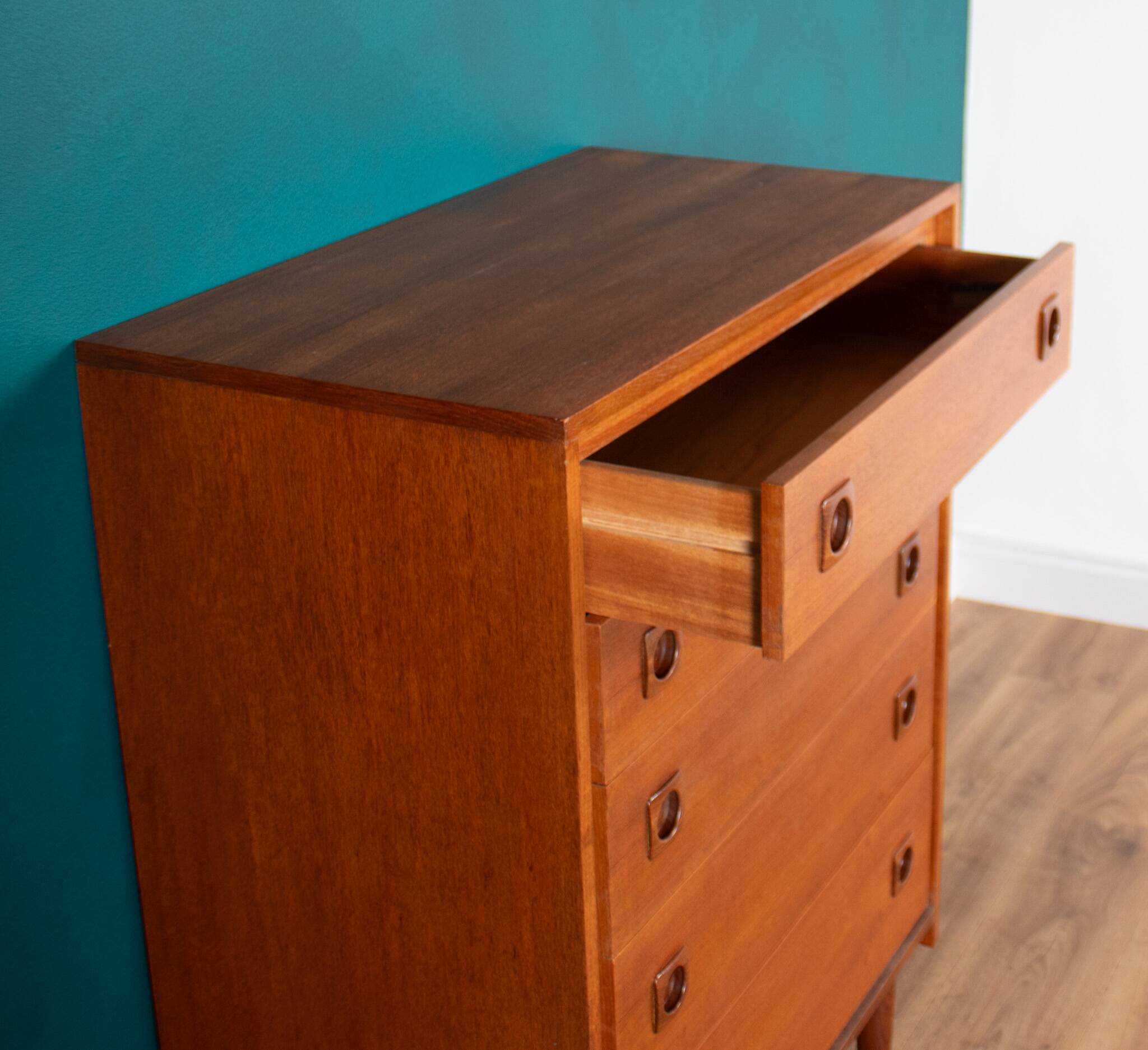Commode rétro en teck des années 1960 BCM