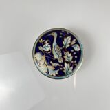 Chinese blue porcelain box with bird and flower motif