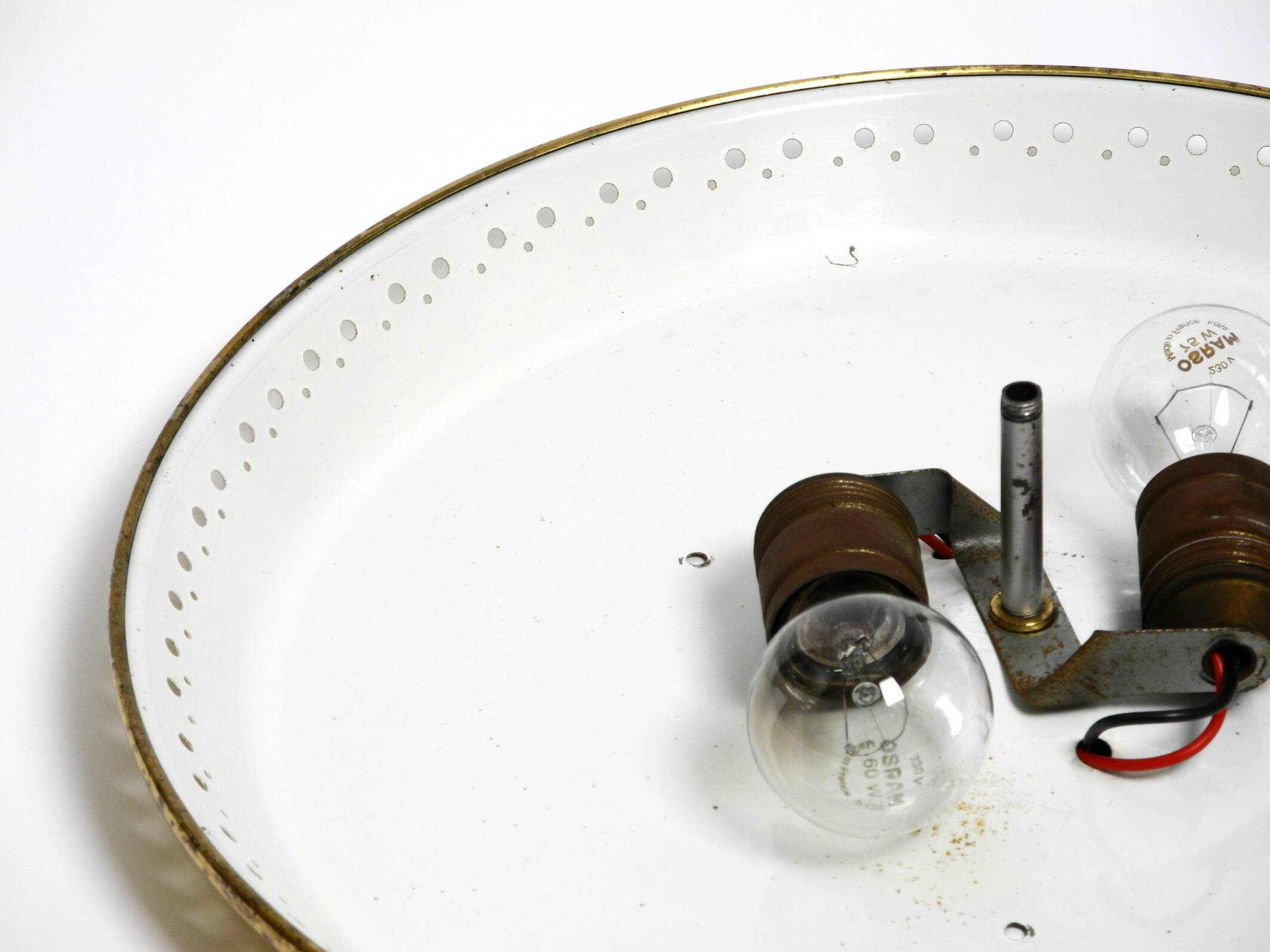 Mid Century Modern metal ceiling or wall lamp by Ernest Igl for Hillebrand